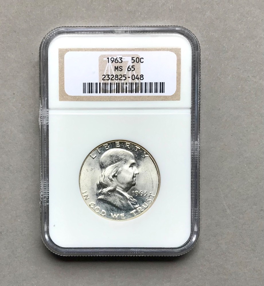 1963 Franklin Half Dollar NGC MS65