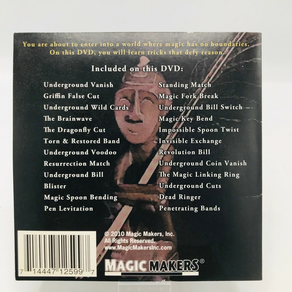 Underground Magic DVD by Magic Makers 24 Tricks Magician Illusion Close Up