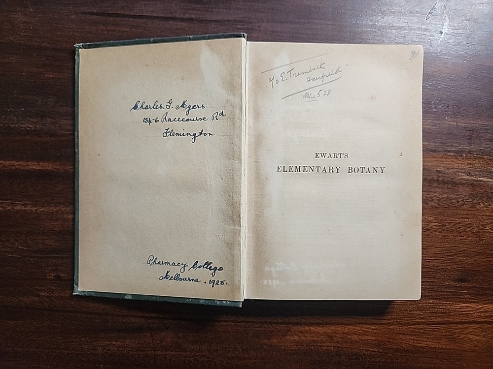 ELEMENTARY BOTANY 1921 RARE