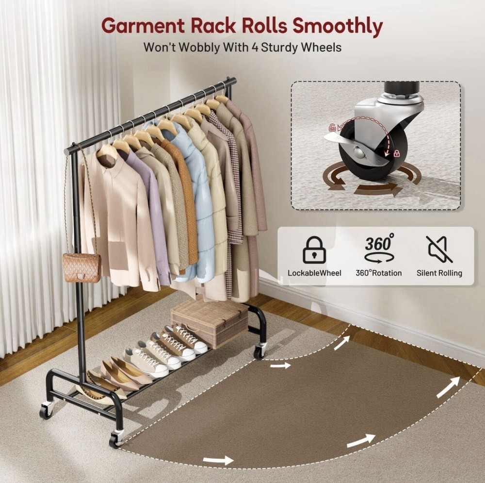 Sleeping Lamb Black Garment Rack