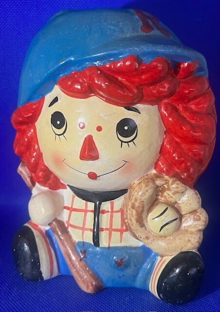 Raggedy Ann Baseball Planter Vase