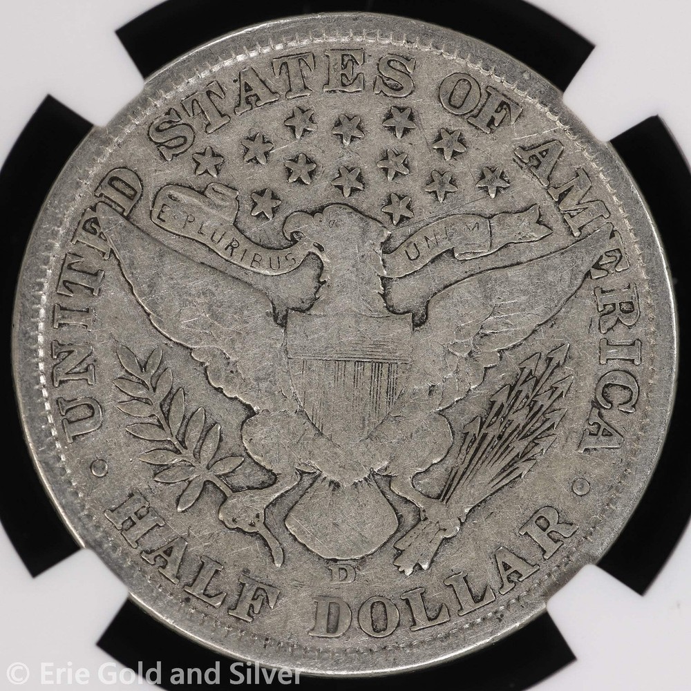 1908-D 50C Barber Half Dollar NGC VG 8