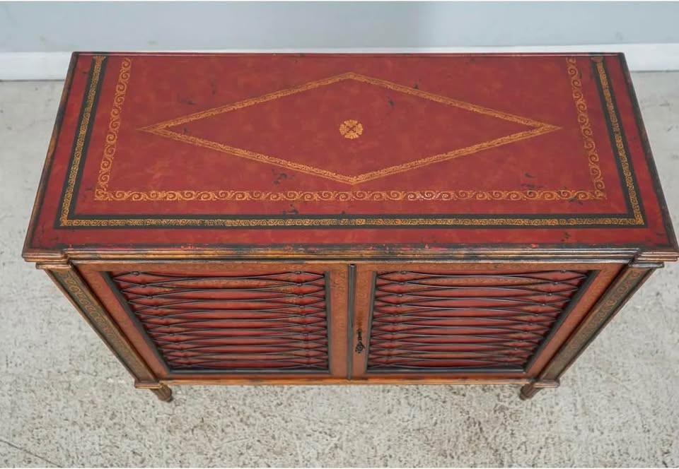 Theodore Alexander Leather Wrapped Chest Buffet