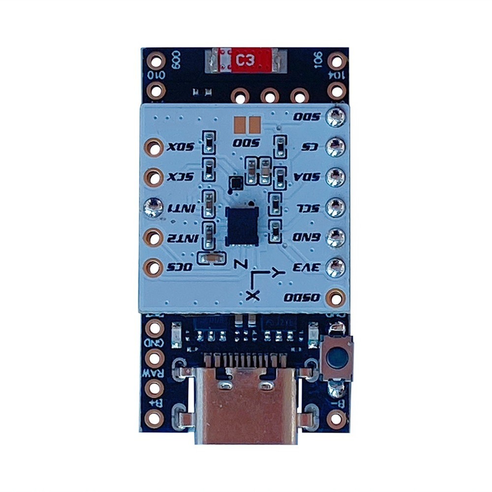SmolSlime Module Based on NRF SlimeVR Module,ProMicro NRF52840 + (LSM6DSV +8047