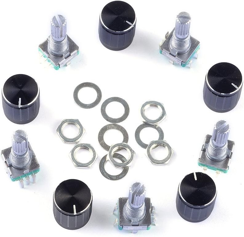 5Pcs 360 Degree Rotary Encoder Code Switch Digital Potentiometer with Push Butto