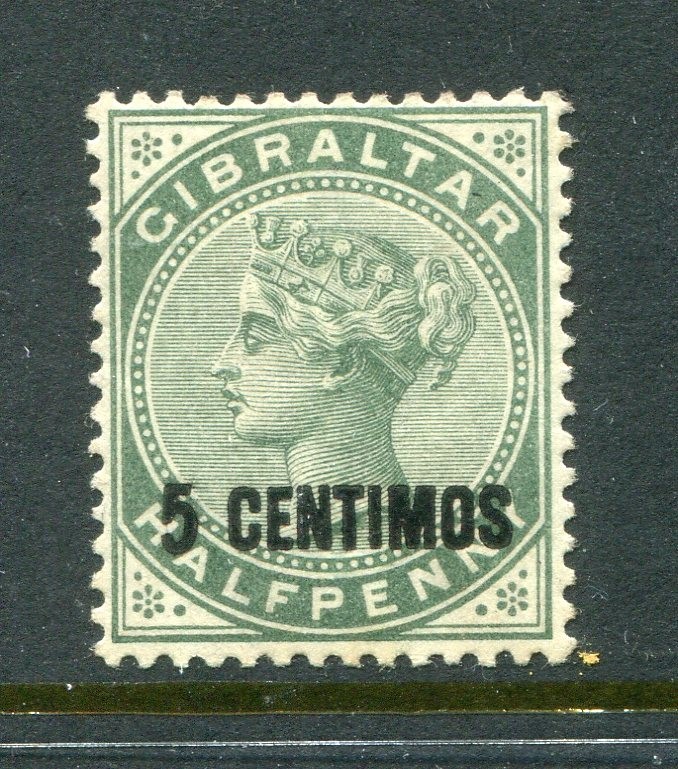 Gibraltar #22 Victoria Surcharge 5 C. [Mint Hinged]