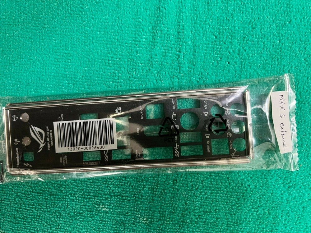 ASUS  IO SHIELD FOR ASUS MAXIMUS V EXTREME  , ORIGINAL