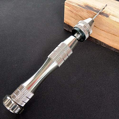 Precision Pin Vise Hand Drill - Steel Manual Tool with 20-Piece Micro Bits