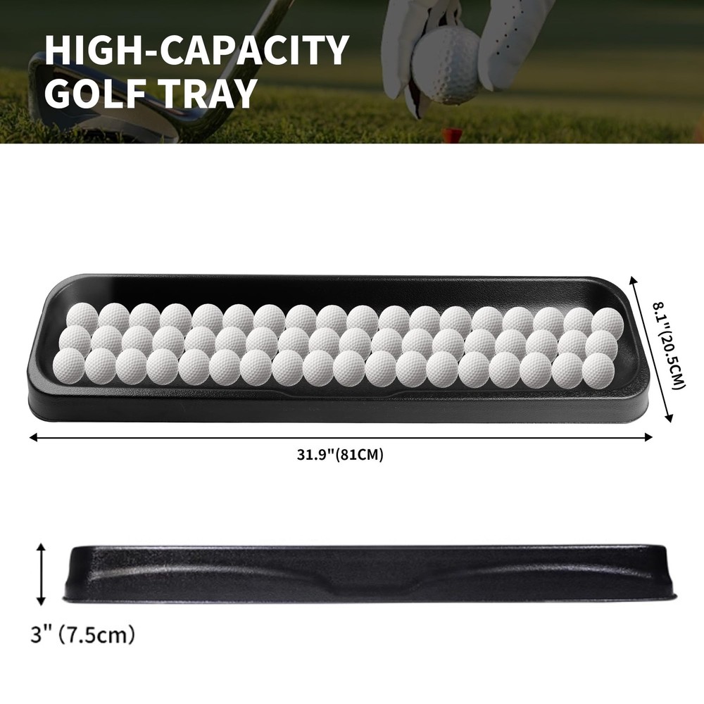 Golf Ball Tray 100 Balls Capacity Swing Tracking Function Hitting Mats