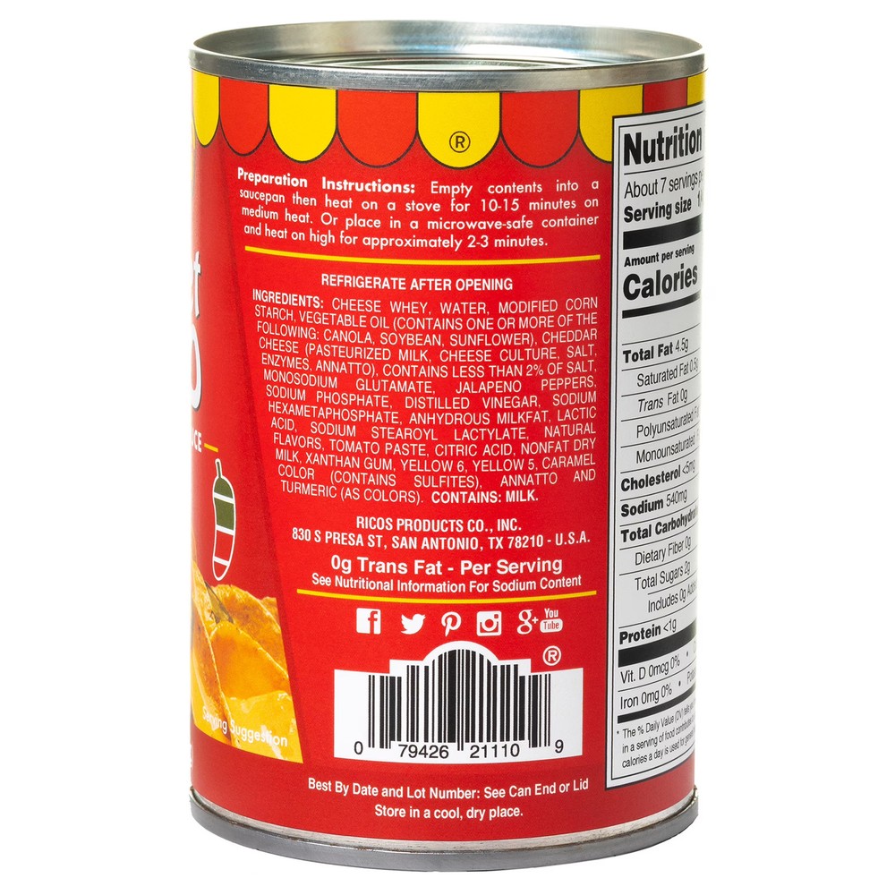 Nacho Cheddar Cheese Sauce Shelf Stable