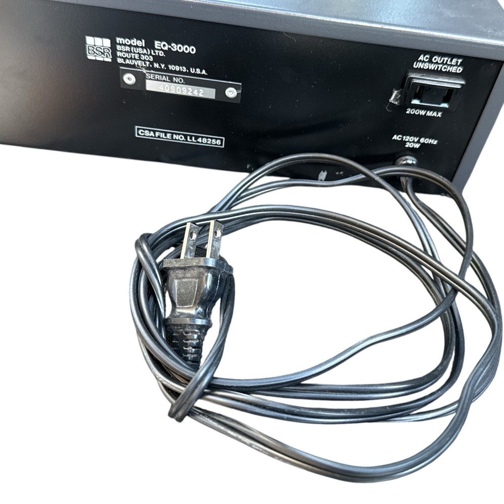 BSR EQ 3000 Stereo Frequency Equalizer Spectrum Analyzer Works Good