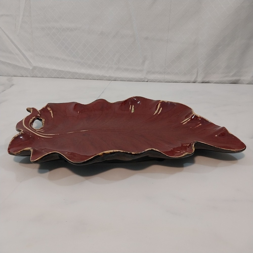 Large Leaf Fall Decor Plate 10X16