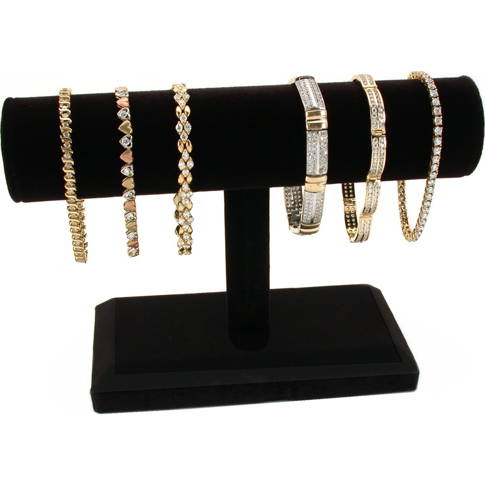 Black Earring Necklace Bracelet Displays 7 Pc Set