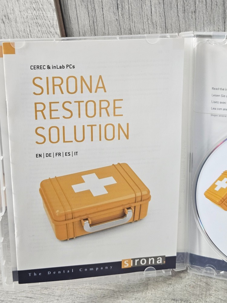 SIRONA CEREC inLab RESTORE SOLUTION DVD V1.0 Dental Dentistry