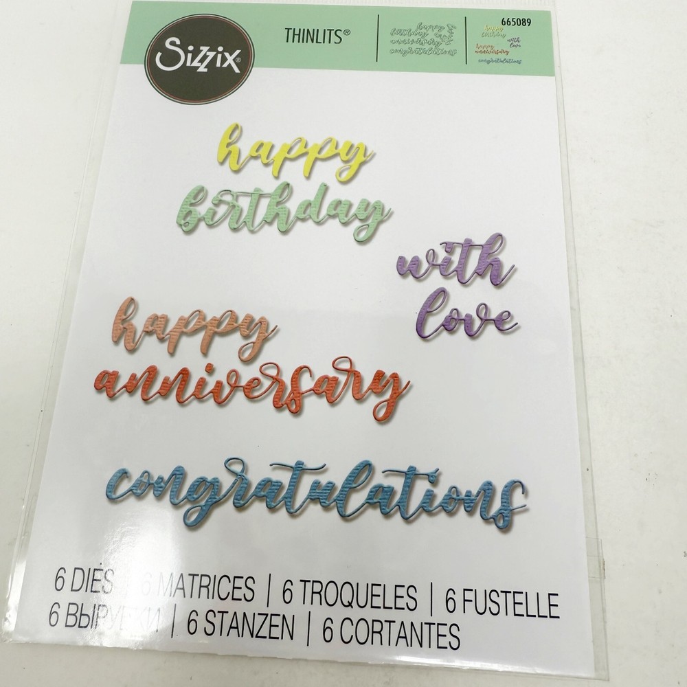 Sizzix Thinlits Love Celebration Cutting Dies Bundle Scrapbooking NEW