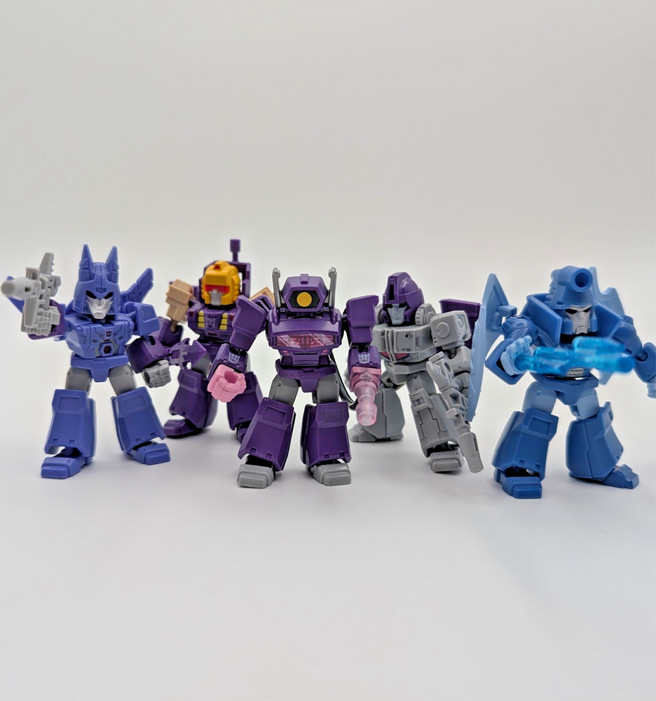 COMBO PACK! Blokees Defender Cyclonus, Blitzwing, Shockwave, Astrotrain, Scourge