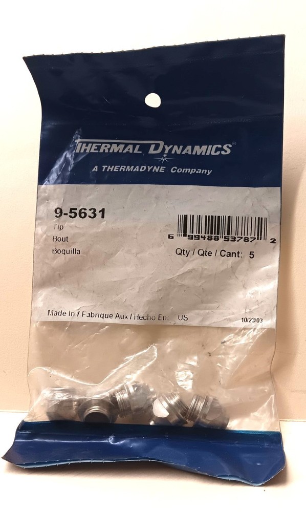 NOS - Original Thermal Dynamics Plasma Torch Electrode Tip 9-5631 Quantity 5