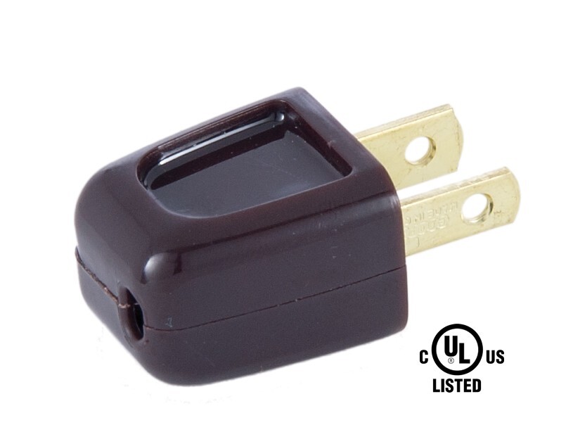 BROWN Quick-connect Plug Polarized for SPT-1 wire LAMP PART