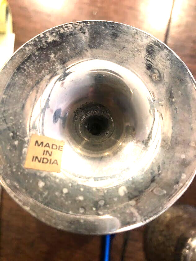 5 VINTAGE INDIA SILVER CUPS 3 DIFFERENT SIZES