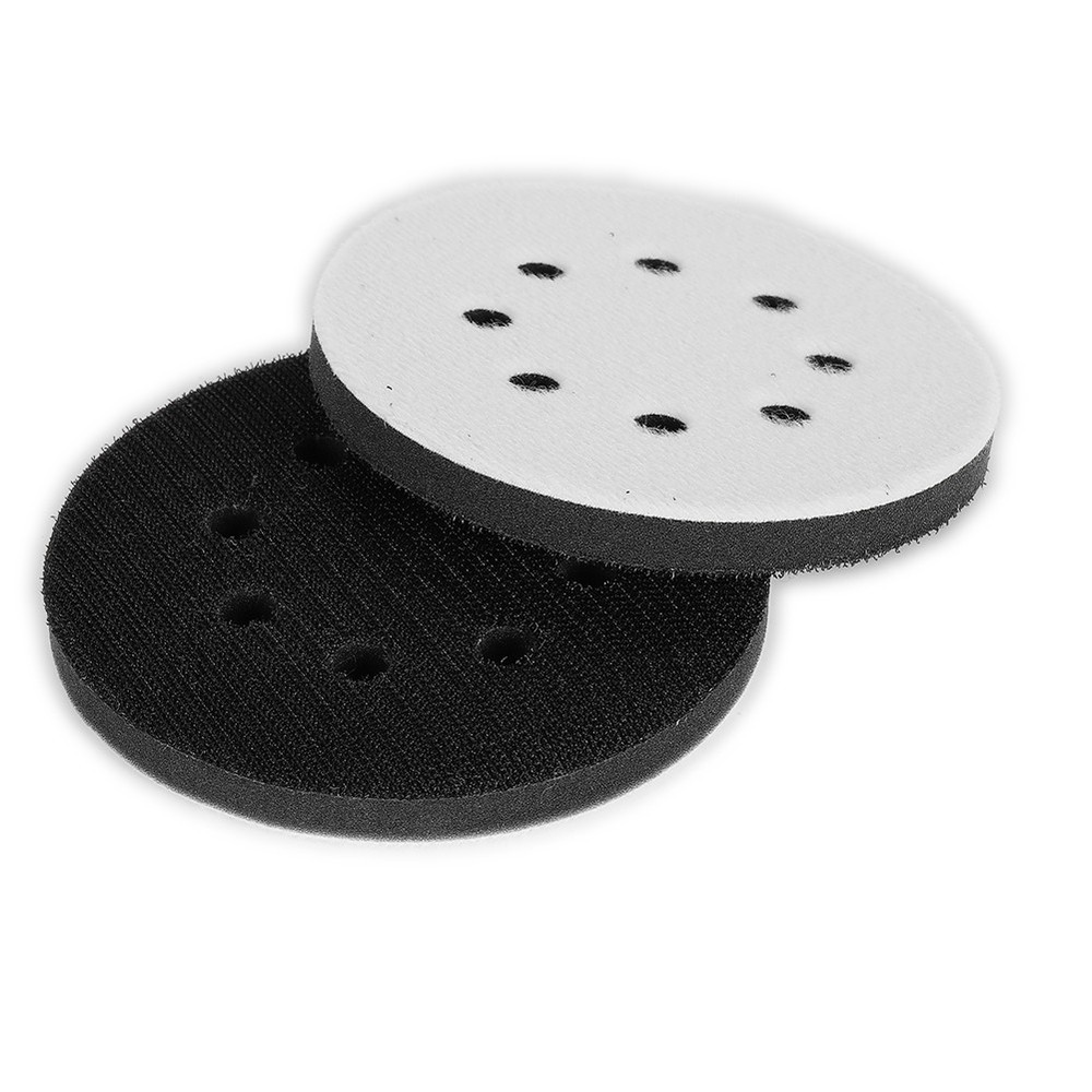 125Mm Sponge Interface Pad 2PCS 8-Hole Hook&Loop Inch Pads Soft Useful