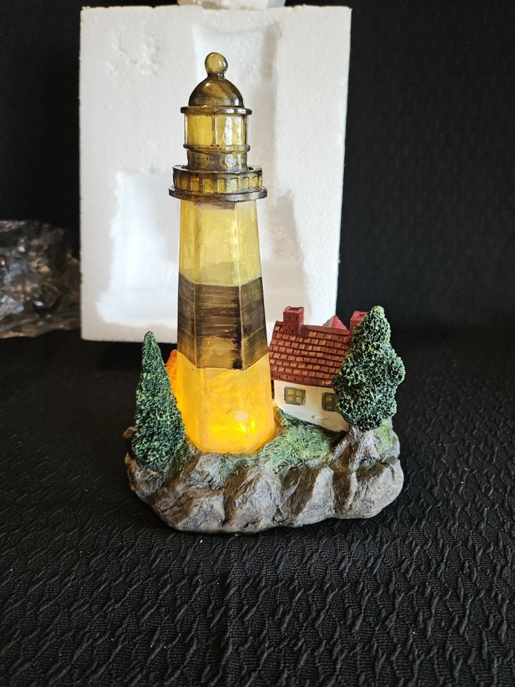 Vintage Seaside Lighthouse Nightlight Tested Works