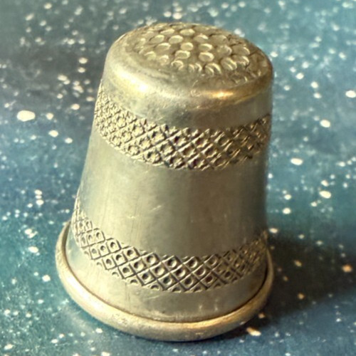 Vintage Sterling Silver Thimble with Initials VLG Engraved