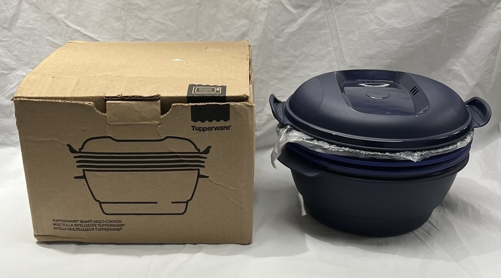 *Tupperware Smart Multi-Cooker Blue Large for Microwave OPEN BOX
