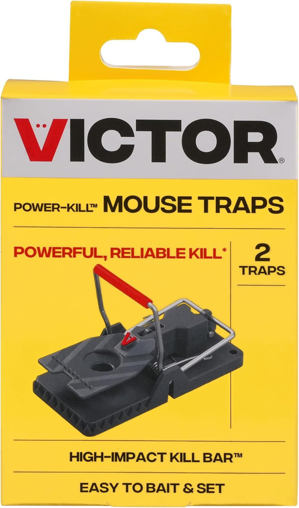 Power-Kill Humane Mouse Traps M393SSR - 6 Easy Set, Reusable, Power-Kill Mouse