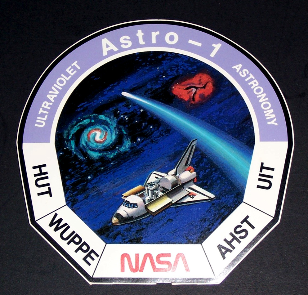 Patch - 4 " - NASA - Astro 1 Mission -  - Iron On