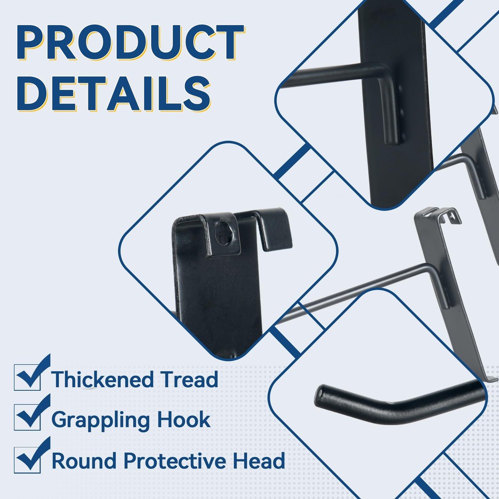 Gridwall Hooks 2in Grid Wall Hangers Black Grid Panel Hooks Metal Display Hoo...