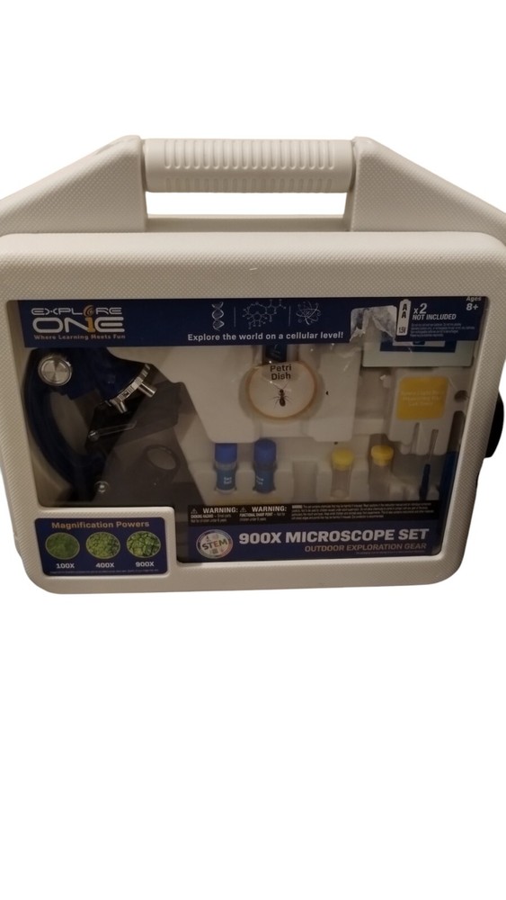 NWOT Explore One 900X Microscope Kit with Case, For Beginning Scientists,...