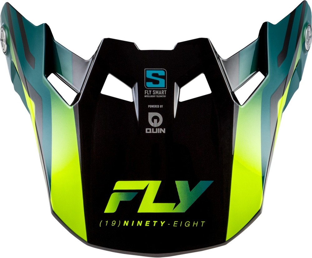 Fly Racing Formula S Carbon Byte Helmet Visor/Peak Teal/Lime