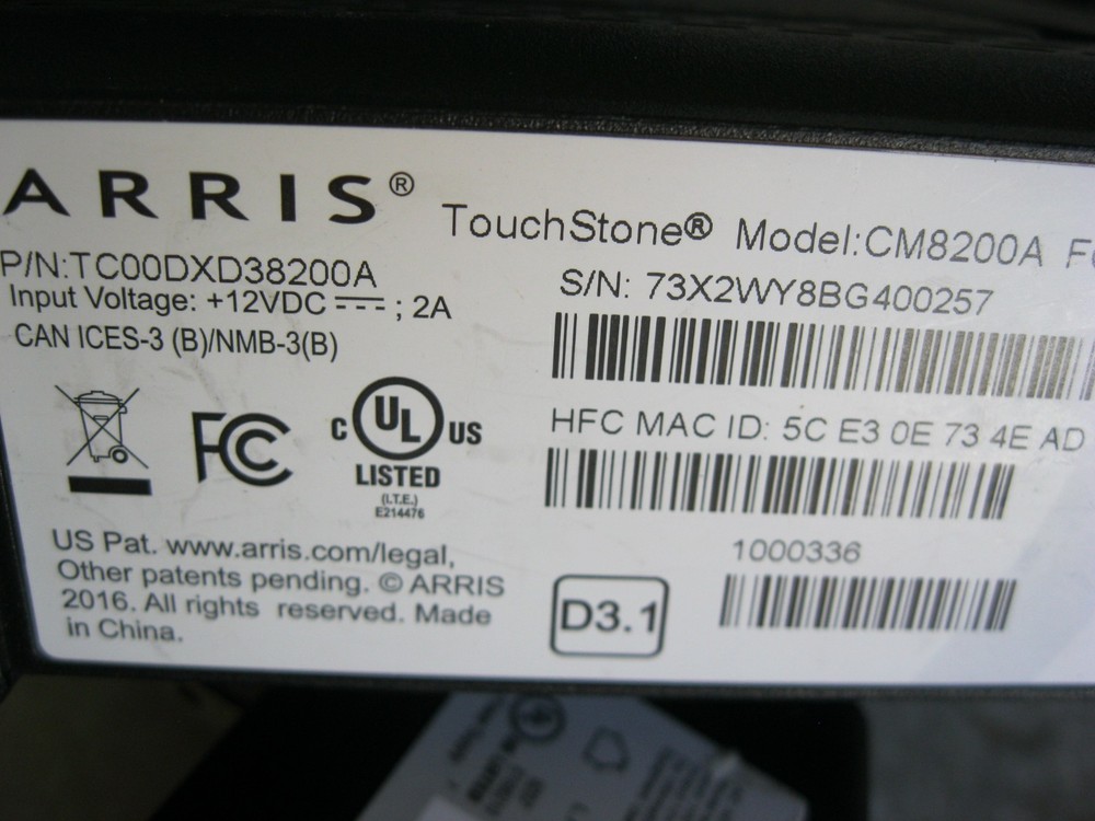 ARRIS Touchstone CM8200 DOCSIS 3.1 cable Modem - FREE SHIPPING