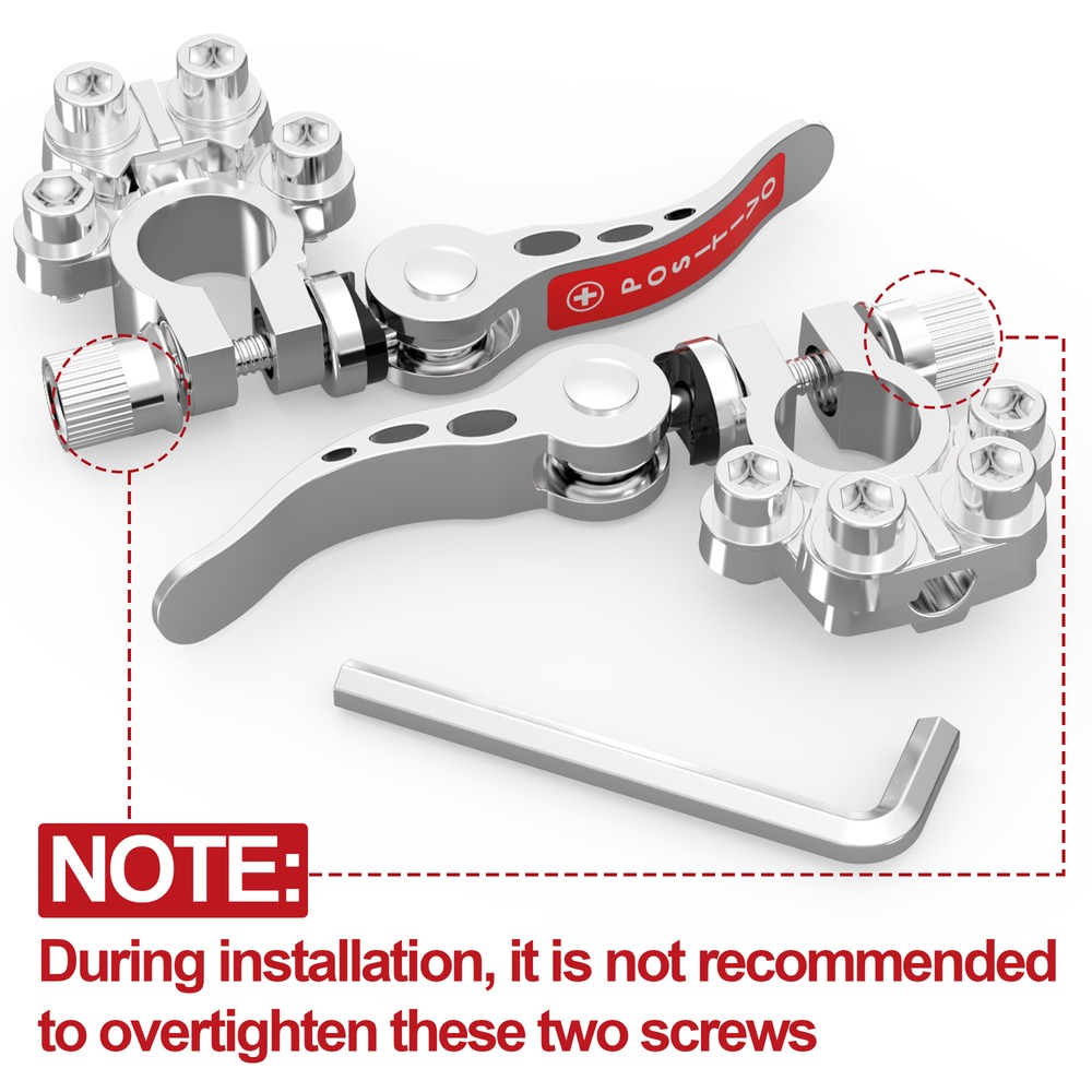 4Pcs Car Battery Terminal Connector Clamp Quick Release Adjust Disconnect Tool