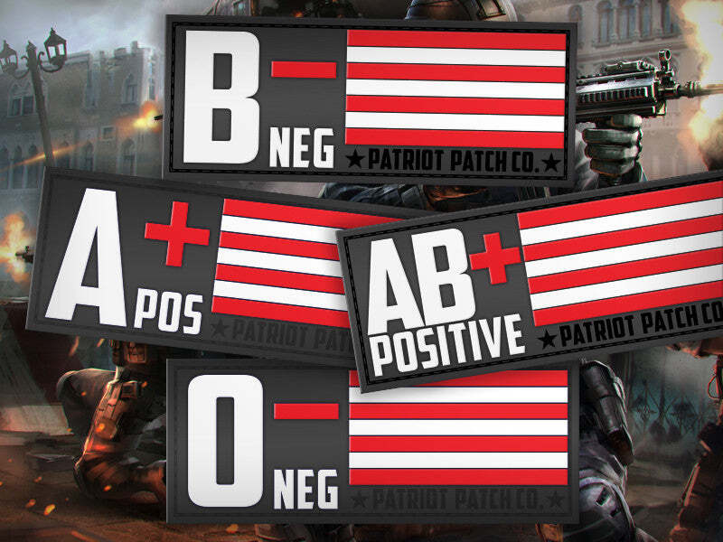 Patriot Patch Co. - Blood Type - Patches
