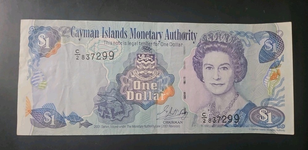 2001 Cayman Islands 1 Dollar  Banknote
