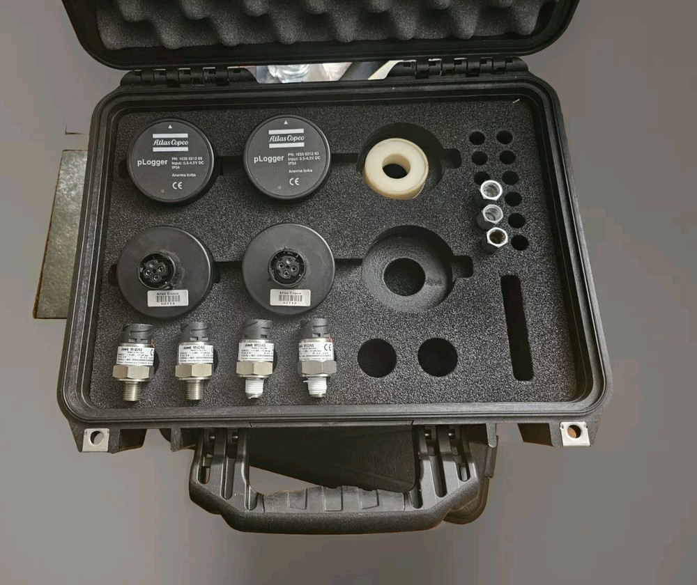 Atlas Copco Data Logger Kit. Includes 4 Ea. Loggers and Transducers.