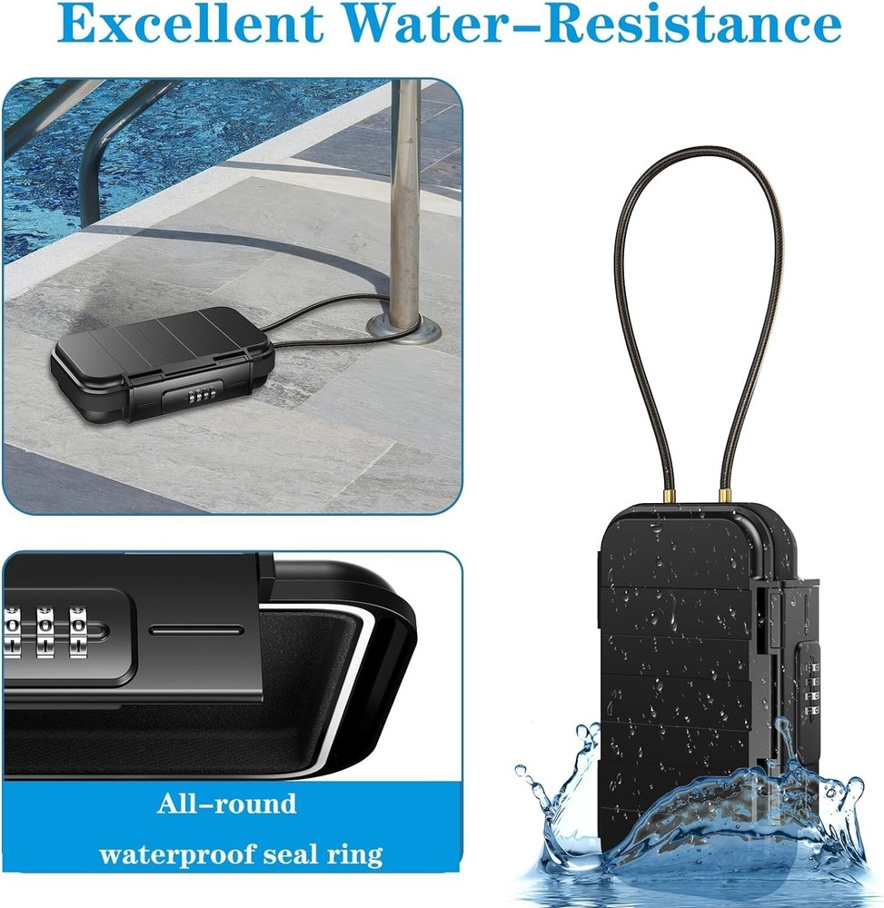 Portable Safe Box Combination Security Case Lockbox with Code Waterproof