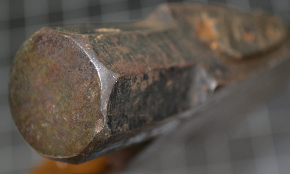 TRUE TEMPER - FLINT EDGE - U.S.A. MARKED - HALF HATCHET WITH ORIGINAL HANDLE