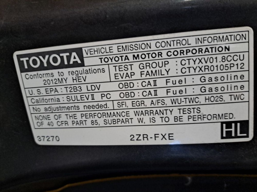 2012 Prius Jack Sku#4420942