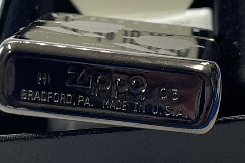 ZIPPO 2003 THE WRIGHT BROTHERS MIDNIGHT CHROME LIGHTER UNFIRED IN BOX B594