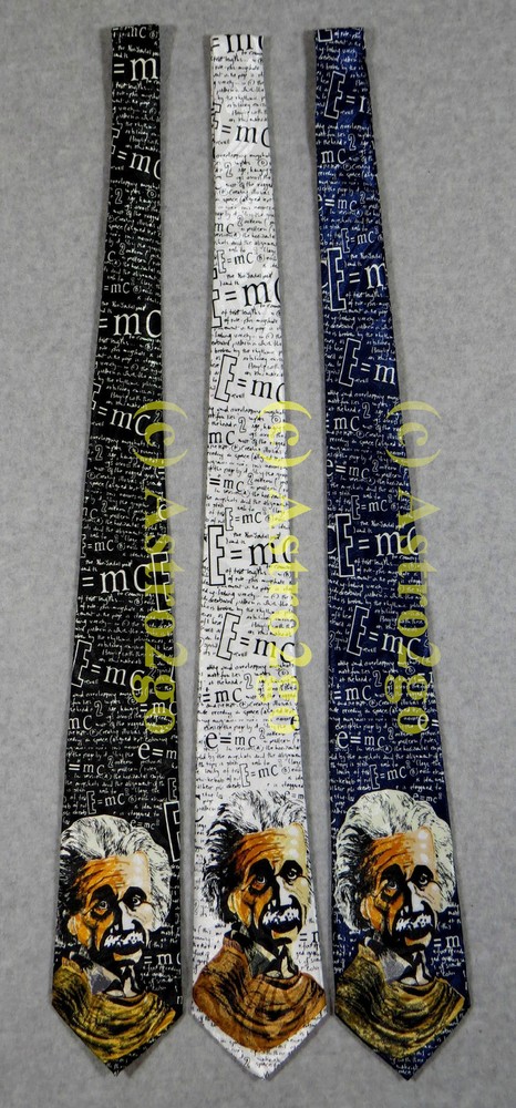 ALBERT EINSTEIN E=MC2 SCIENCE PHYSICS TEACHER CLASSROOM Steven Harris Necktie