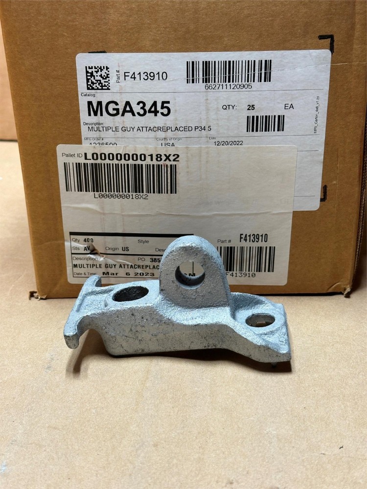 25x Pack MacLean Multiple Combination Type Guy Attachment Hook MGA345 FA13910