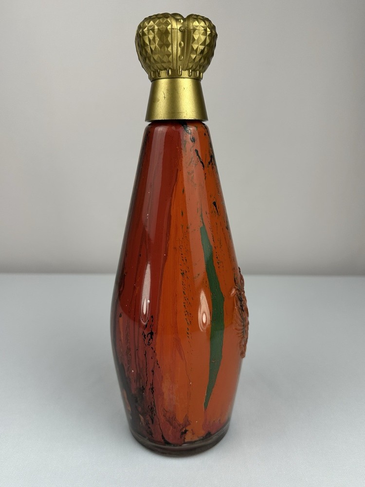 Painted Glass Alcohol “S” Bottle