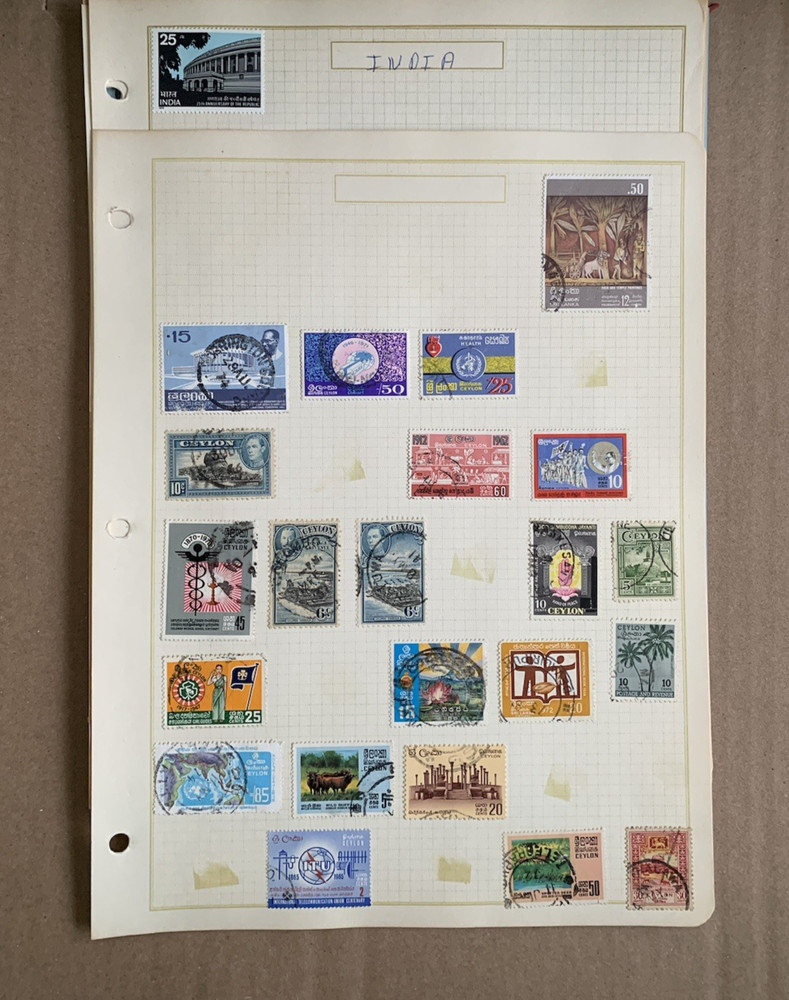 BRITISH COLONIES collection on sheets USED 170+ stamps