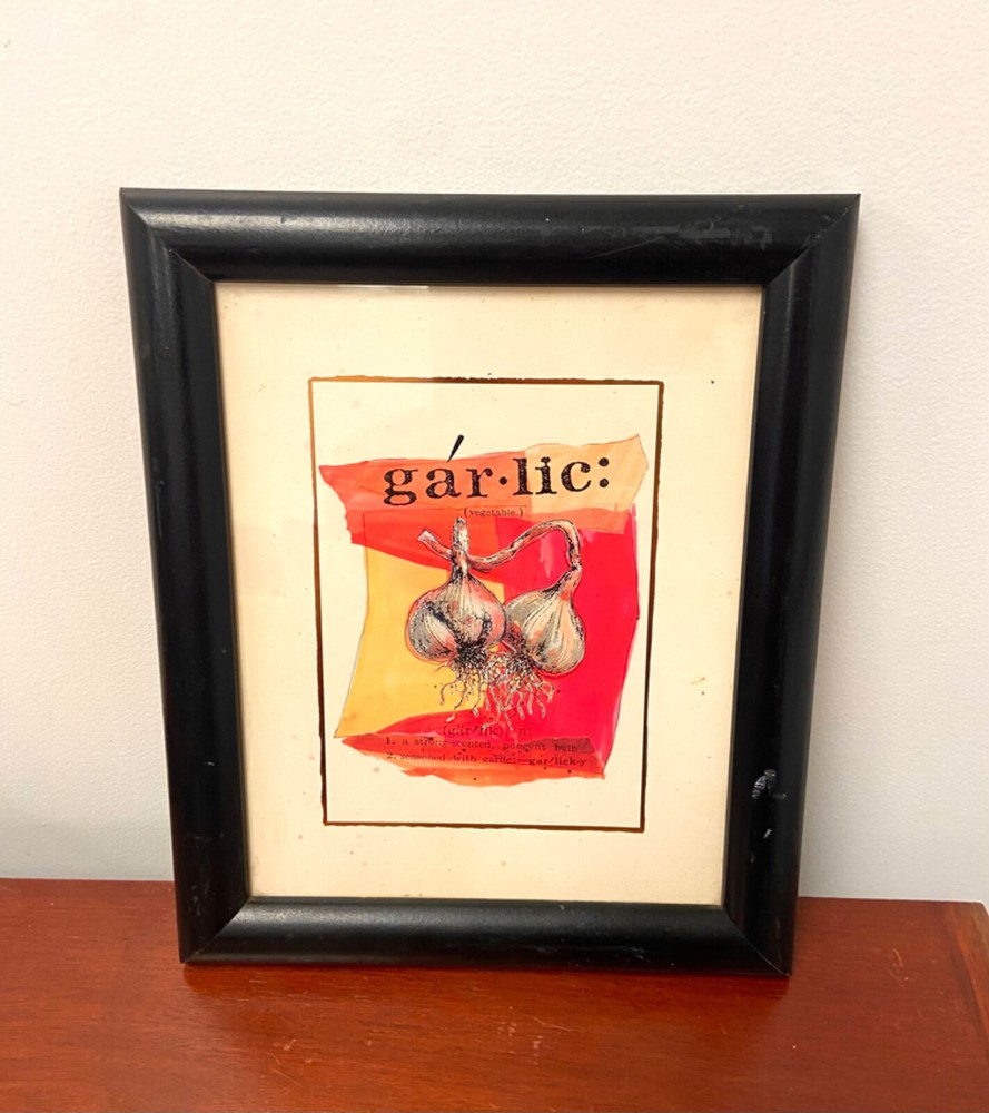 Decorative Kitchen Garlic Image Frame