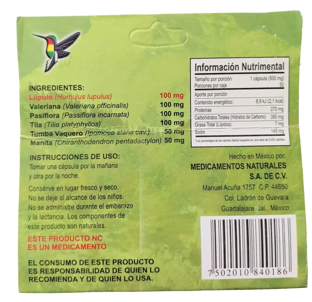 2 PACK! Pal Sin Stress 50 Capusulas vive Tranquilo, High Strength stress Relief