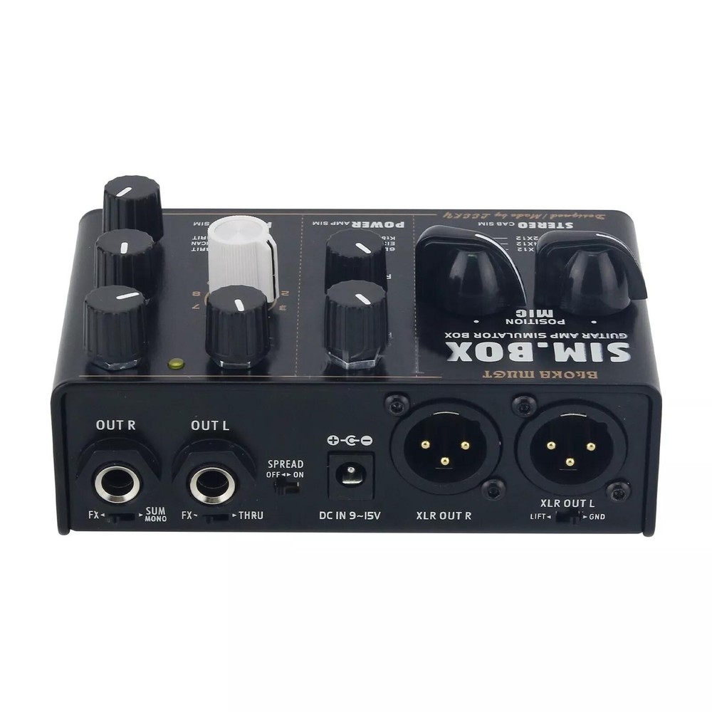 Black SIM BOX Electric Guitar Amp Simulator Box Cabinet Simulator Effect