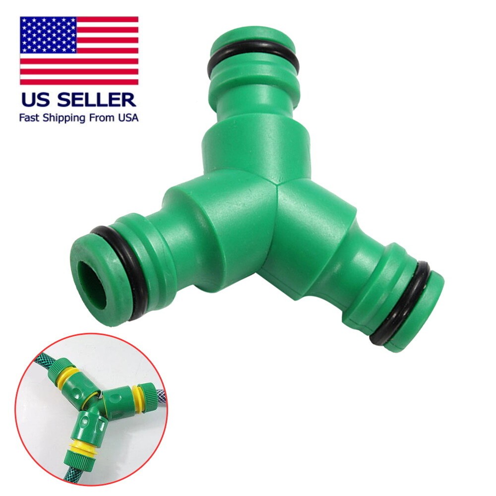 1x Three-Way Split Quick Connector 5/8" 16mm Barbed Irrigation Coupling Adaptor