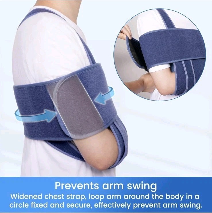 🦾 ⭐ Velpeau Arm Sling Shoulder Immobilizer Sleep Support L Blue Adjustable